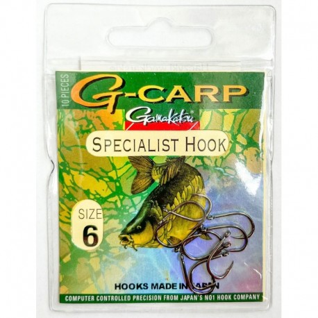 Haczyk Gamakatsu G-Carp Specialist Hook nr6, 10szt