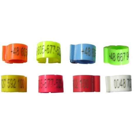 Znacznik fi8x8mm z nadrukiem telefonu  (50szt.)