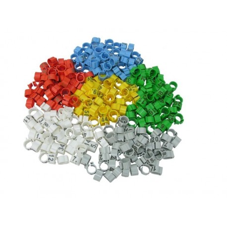 Znacznik fi8x5mm numerowany kolor ŻÓŁTY FLUOR (50szt.)